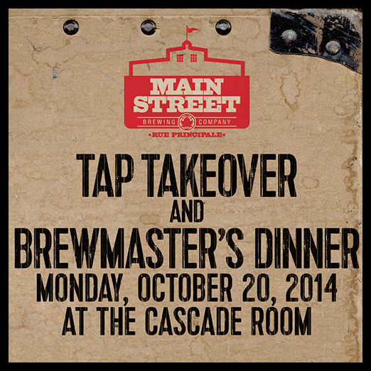 Tap Takeover and Brewmaster’s Dinner